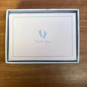 Baby Steps Blue Thank You Notes
